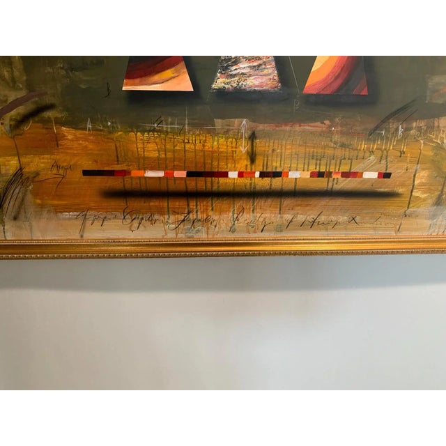 Abstract The Jørgen Waring (1938-2022) Oil on Board Mixed Abstract Painting '83 For Sale - Image 3 of 9