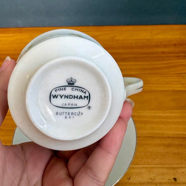 Yellow Vintage Wyndham Buttercup Cup & Saucer Set – Sold Individually For Sale - Image 8 of 8
