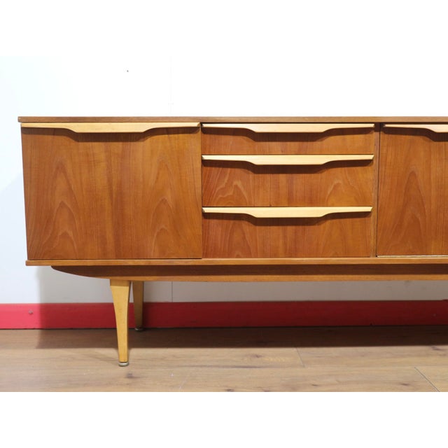 Mid Century Modern Vintage British Teak Sideboard Credenza For Sale - Image 10 of 14