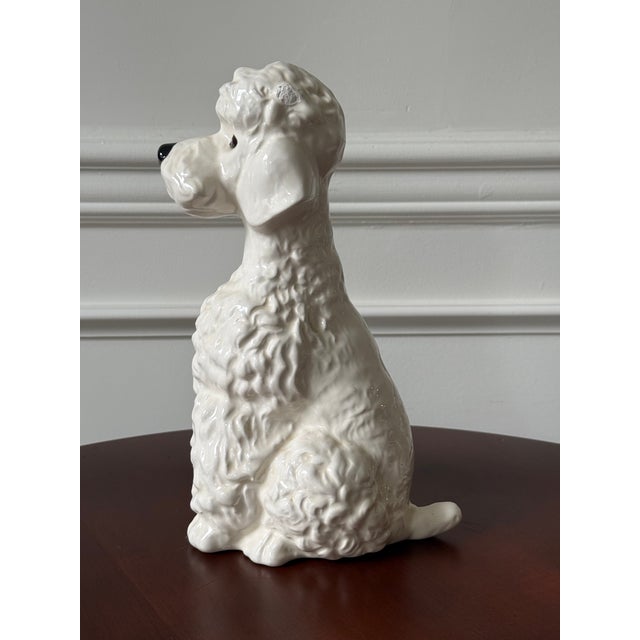 Handmade Ceramic White Poodle For Sale In Washington DC - Image 6 of 11
