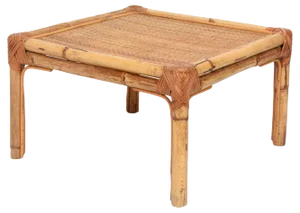 Mid-Century Italian Bamboo & Rattan Coffee Table from Vivai Del Sud, 1970