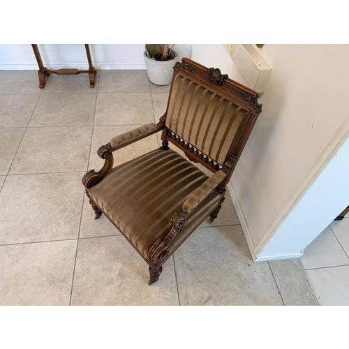 Original Historicist Armchair (Fauteuill) Dimensions: Height x Width x Depth 98 x 65 x 62 cm, Seat Height 42 cm. Very...