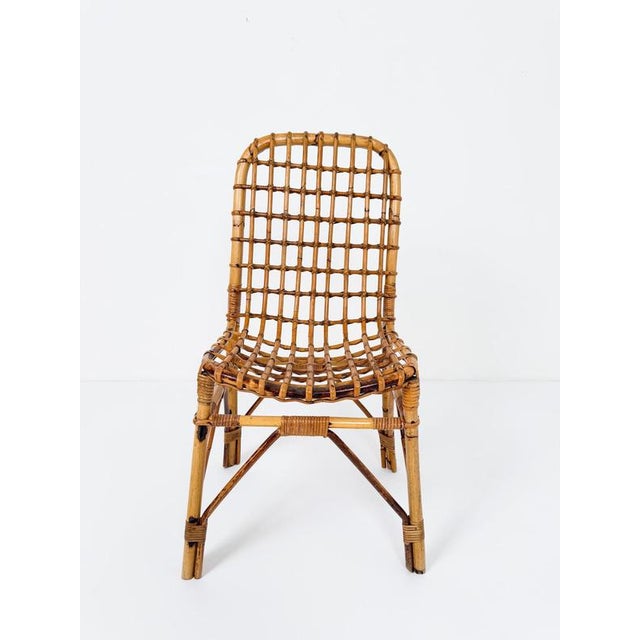Mid-Century Modern Italian Bamboo, Cane and Rattan Dining Chairs, 1960s, Set of 4 For Sale - Image 11 of 18