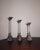 Postmodern Set of Three Bronze Candlesticks by Christian De Beaumont, France, 1980s For Sale - Image 3 of 8