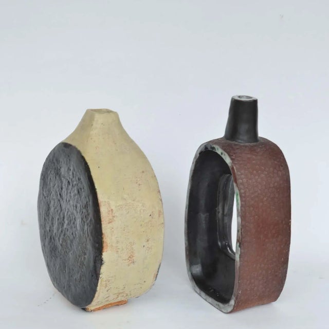 Hand Formed Studio Pottery Vases by Krystyna Czelny, 1960s, Set of 3 For Sale - Image 4 of 18