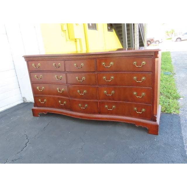 Lexington Mahogany Serpentine Long Dresser 6566 For Sale - Image 12 of 18