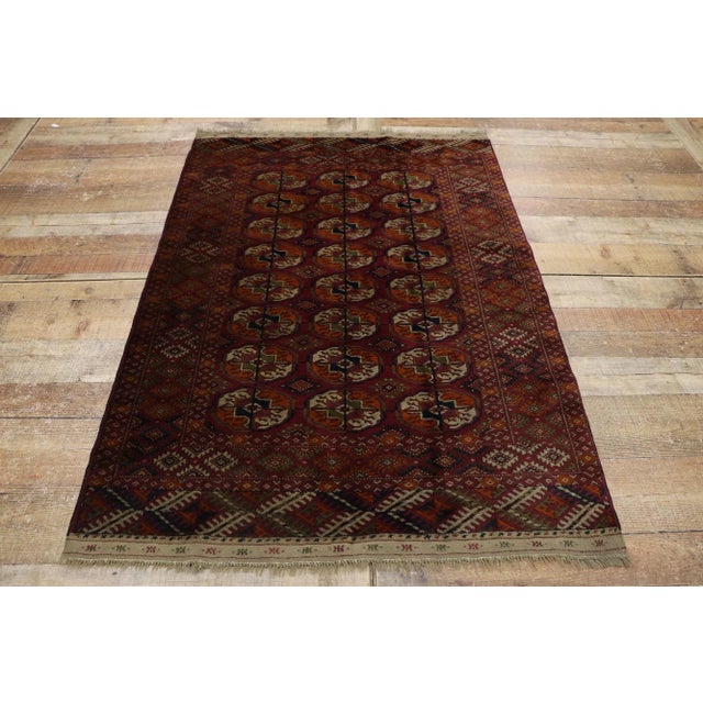 Textile Antique Persian Baluchi Bokhara Rug - 03'06 X 05'00 For Sale - Image 7 of 9