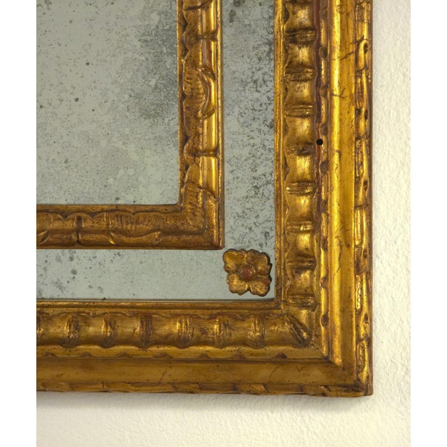 Glass Custom Reproduction of an Italian Mirror, Circa 1980 For Sale - Image 7 of 7