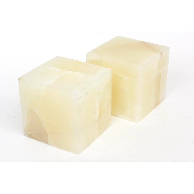 Onyx Large Cube Bookends or Min Display Pedestals 90's For Sale - Image 4 of 10