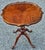 George III Mahogany Bookmatched Pedestal Quad snake feet Tea Table. Measures 24" in with, 24" in depth and 25.5"