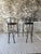 1960s Black Leather/Metal Counter Stools For Sale - Image 4 of 11