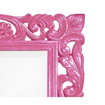 Traditional Chateau Mirror - Glossy Hot Pink For Sale - Image 3 of 5