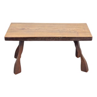 Brutalist Oak Tree Trunk Side Table, 1960s For Sale