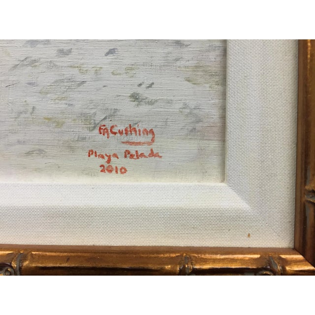 Fabulous oil on canvas of a beach scene at Playa Pelada, Costa Rica by Newport scion, FA 'Freddy' Cushing (1934-2013)...