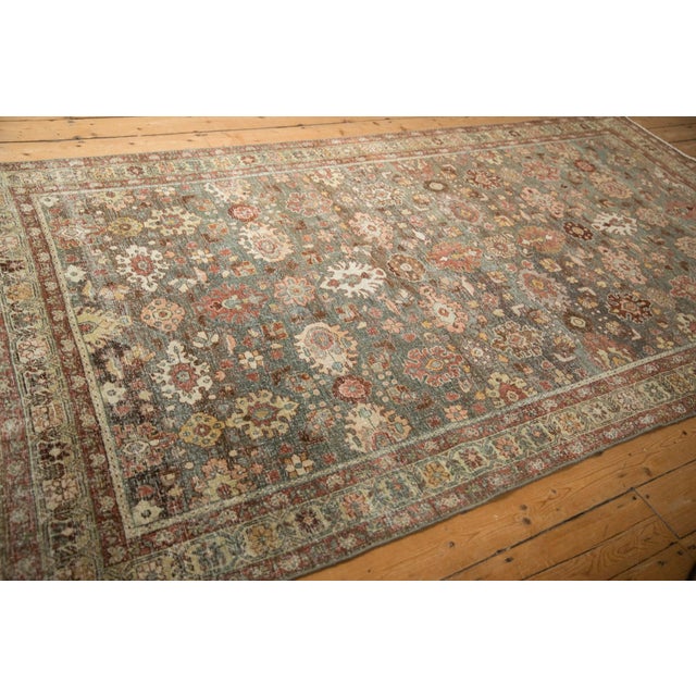 Raspberry Red Vintage Distressed Mahal Rug Runner - 5'3" x 9'10" For Sale - Image 8 of 11