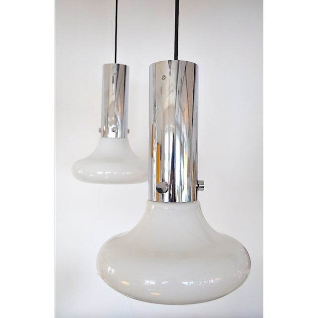 Mushroom Hanging Lamp from Glashütte Limburg, 1960s For Sale - Image 10 of 10