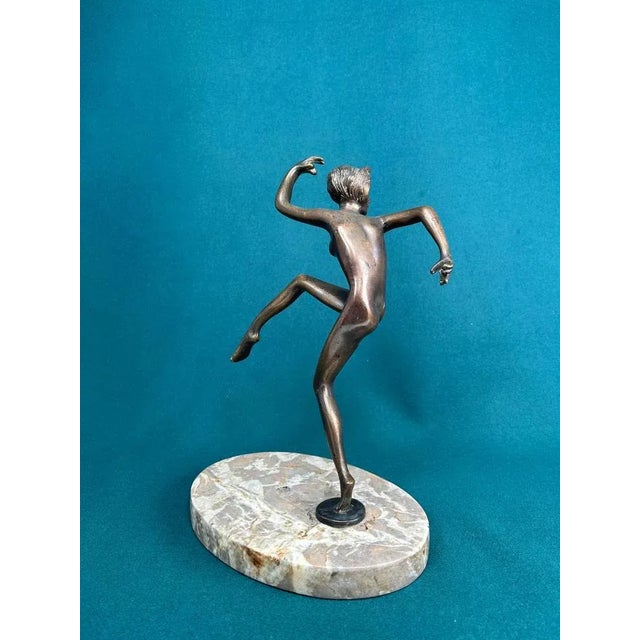 Metal Art Deco Bronze Dancing Girl, 1920s-1940s For Sale - Image 7 of 9
