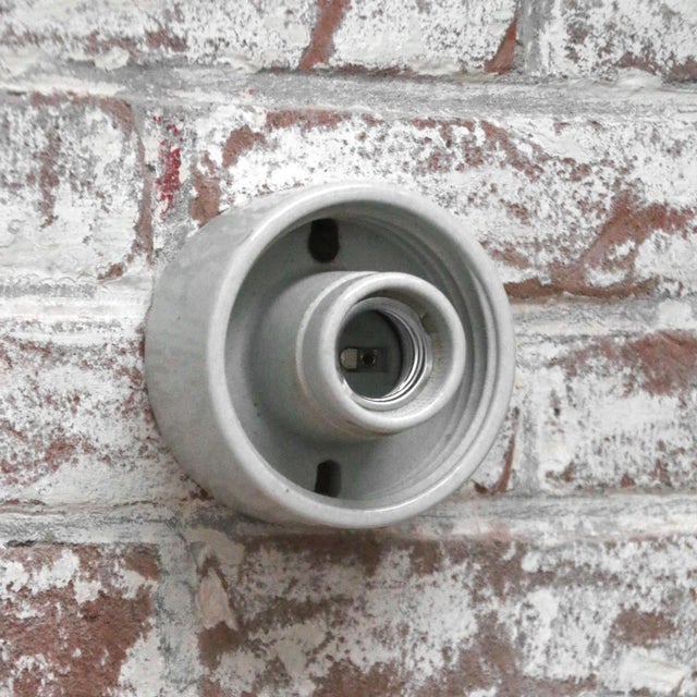 1950s Vintage Industrial Opaline Glass Sconce, 1950s For Sale - Image 5 of 6