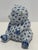 Charming vintage Andrea by Sadek hand-painted porcelain bear figurine featuring the iconic blue and white fishnet pattern...