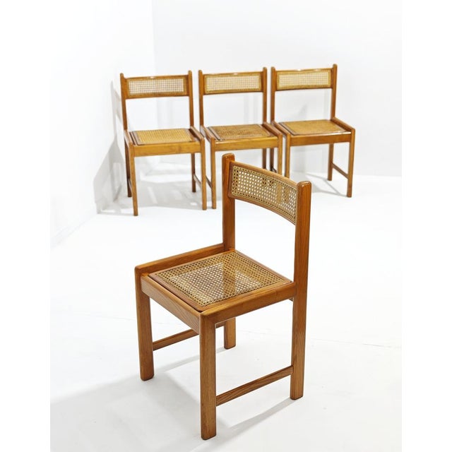 Italian Chairs in Wood and Vienna Straw, 1970s, Set of 4 For Sale - Image 15 of 18