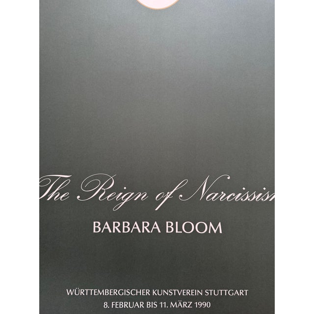 Barbara Bloom, the Reign of Narcissism, 1990, Württembergischer Kunstverein Stuttgart, Original Exhibition Poster, Printed in Germany For Sale - Image 10 of 12