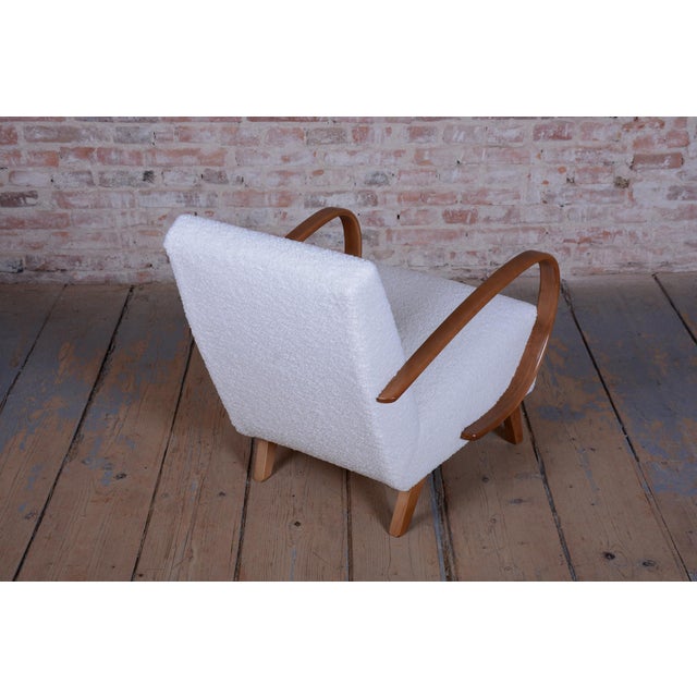 Art Deco Model C Armchairs by J.Halabala for Up Zavody, Czech, 1940s, Set of 2 For Sale - Image 3 of 15