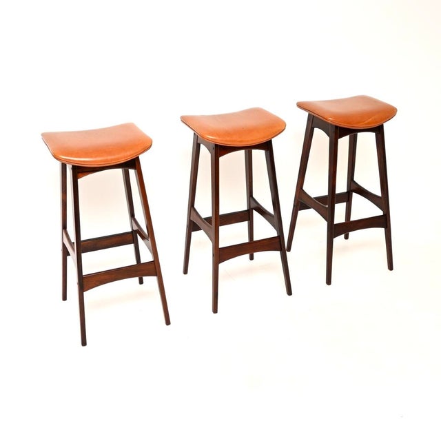 Black Vintage Danish Drinks Bar and Stools by Erik Buch and Johannes Andersen from Dyrlund, 1960, Set of 4 For Sale - Image 8 of 11
