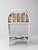 Antique White Wicker Lounge Chair With Floral Cushions For Sale - Image 10 of 17