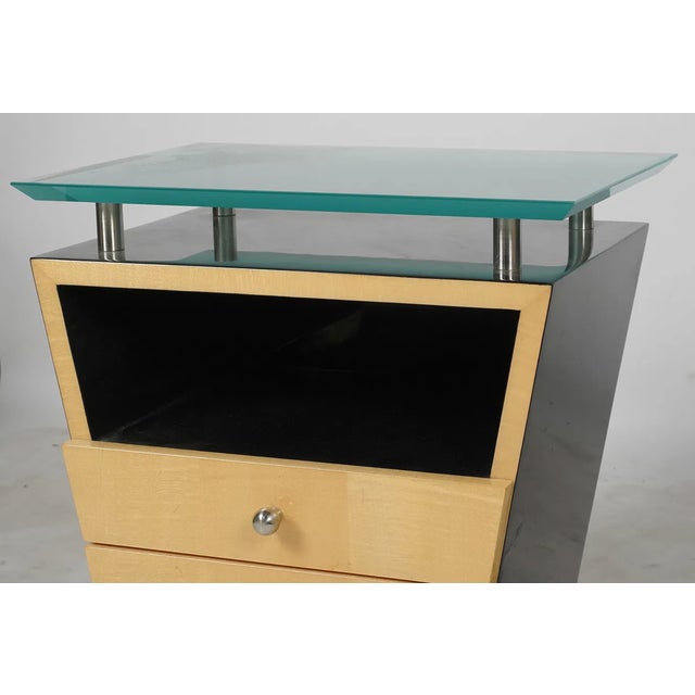 Modern Pair of Enrique Garcel Post Modern Designer Nightstands For Sale - Image 3 of 4