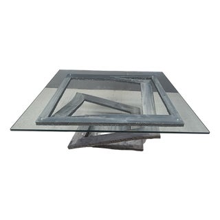 Fleur de Fer Coffee Table attributed to Maurice Barilone, 1980s For Sale