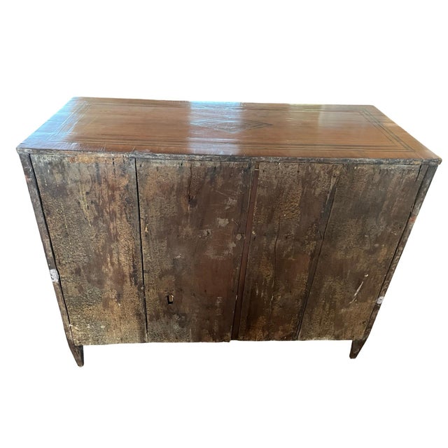 18th Century Italian Cherry Neoclassical Commode With Inlay and Veneer For Sale - Image 17 of 18