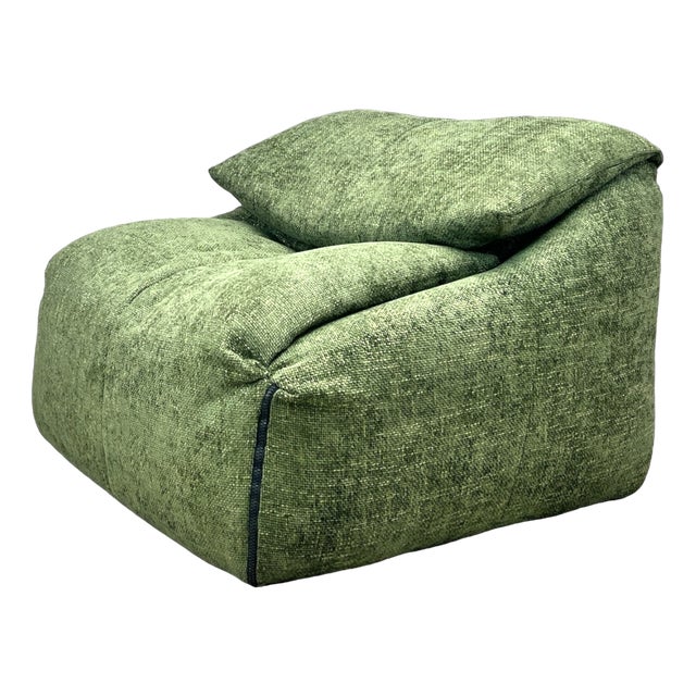 Vintage Green Plumy One-Seater Sofa Chair by Annie Hiéronimus for Ligne Roset For Sale
