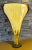 Glass 20 Inch Tall Yellow Amber Art Glass Pedestal Vase With Slender Narrow Profile For Sale - Image 7 of 12