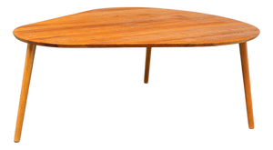 Danish Pear-Shaped Coffee Table in Wood, 1980s