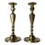1970s Vintage Brass Candle Holders- a Pair For Sale