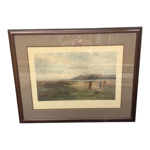 Late 19th Century Douglas Adams "The Drive" Framed & Matted Hand Colored Art Print