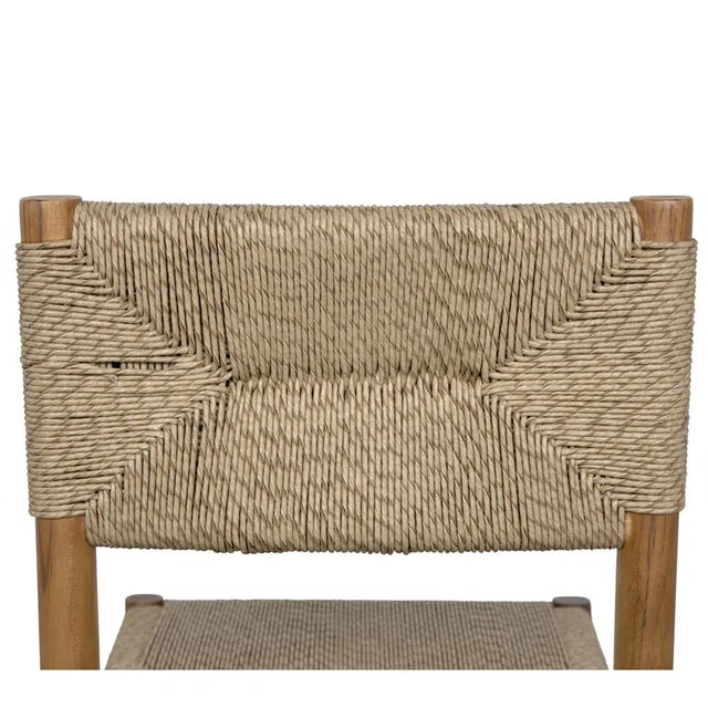 Not Yet Made - Made To Order NOIR Franco Side Chair, Teak with Synthetic Woven For Sale - Image 5 of 6