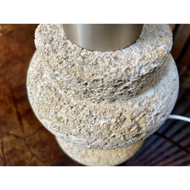 Brutalist Brutalist Stone Table Lamp, Italy, 1960s For Sale - Image 3 of 17