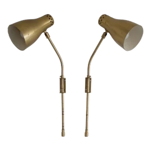 1950s Pair of Wall Lights by Hans Bergström, Ateljé Lyktan, Sweden