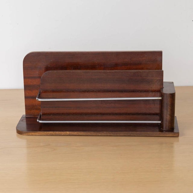 1940s French Wood Desk Accessories For Sale - Image 4 of 10