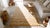 1940s Tan Camel Stripe Modern Antique American Navajo Chinle Wide Ruins Rug 2' X 3' Flat Weave Wool Carpet For Sale - Image 9 of 10