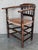 Wood Pair of Spanish Horseshoe Back and Cane Armchairs For Sale - Image 7 of 13