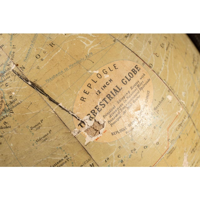 Queen Anne Vintage 12" Replogle Floor Globe For Sale - Image 3 of 6
