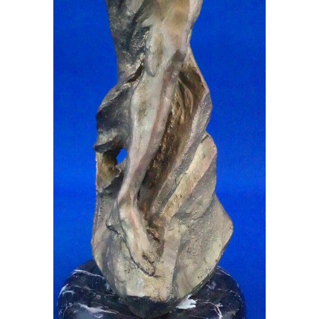 Large 20th Century Gilded Bronze Sculpture of Goddess of Fortune by Félix Schivo, Italy For Sale - Image 17 of 18