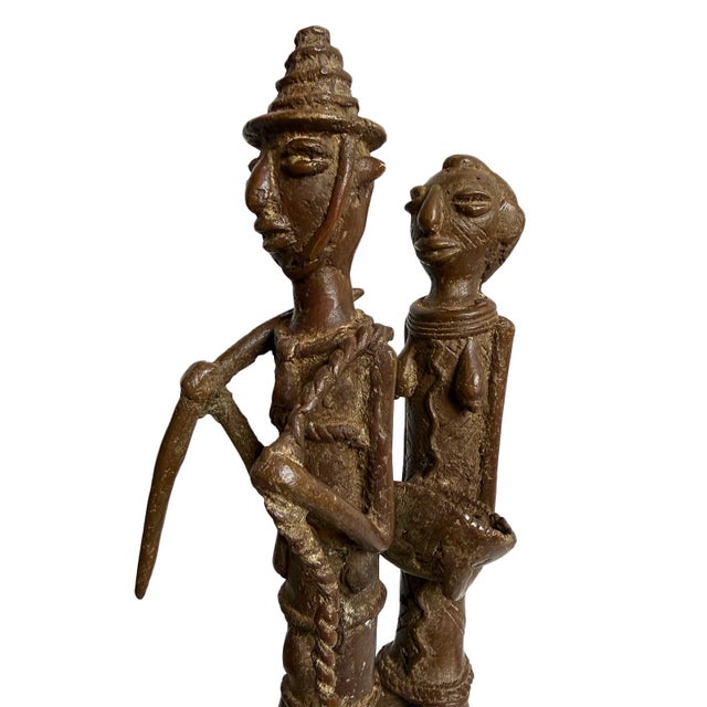 Bronze Old African Vintage Bronze Dogon Camel Rider Sculpture Mali For Sale - Image 8 of 11