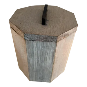 2000s Vollrath Modern Geometric Solid White Oak Ice Bucket Wi