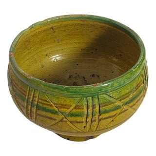 Middle Eastern Pottery Art Bowl For Sale