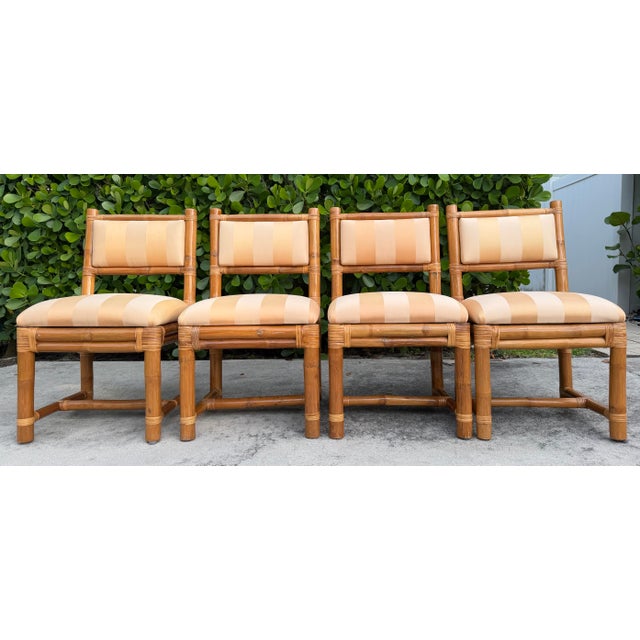 Vintage Elephant Bamboo Dining Chairs, Set of 4 For Sale - Image 4 of 10