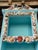Aqua Vintage Grandfather Clock Bookcase With Seashell Mosaic Coastal Folk Art For Sale - Image 8 of 12