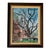 1980's Edwina Z. Worsley Historic Brick Architecture and Winter Tree Landscape Oil Sold For Sale